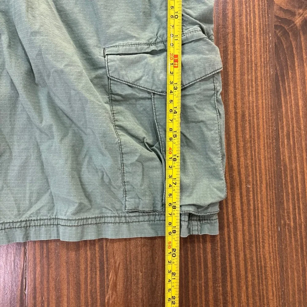 Tommy Bahama‎ Mens Ripstop Cargo Shorts Sage Green Elastic Waist Large